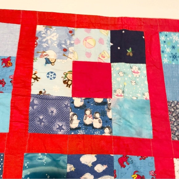 Patchwork Quilt Homemade Smurfs Little Mermaid Clifford - Picture 9 of 16